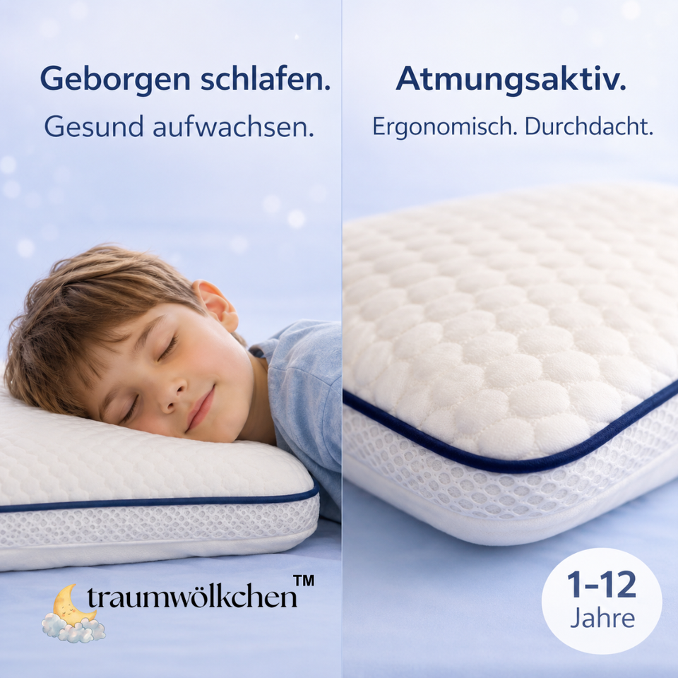traumwölkchen™ Bestseller – Ergonomisches Kinderkissen